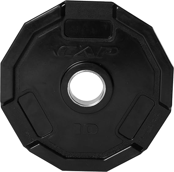 CAP 10 lbs Olympic Rubber Bumper Plates – Black