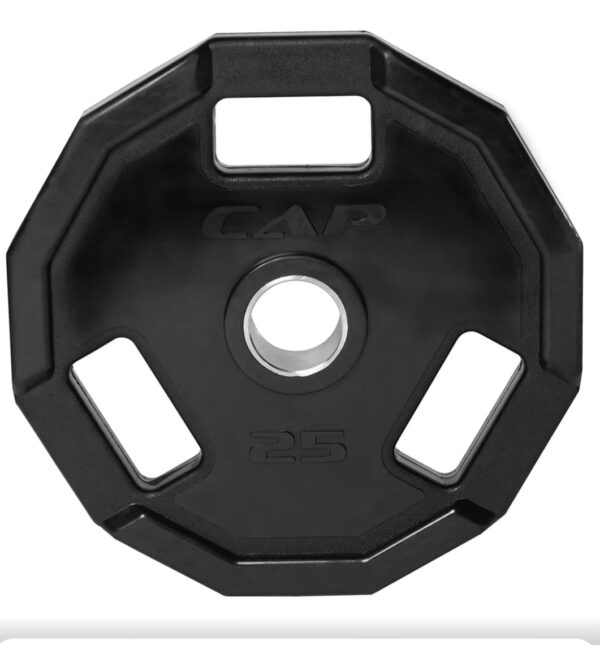 CAP OLYMPIC RUBBER COATED GRIP 25 LB PLATE