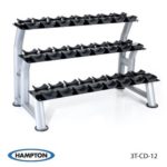 Hampton Chrome Dumbbell Saddle Rack 1