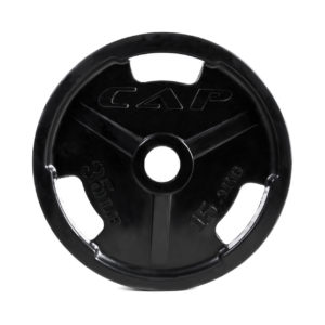 CAP OLYMPIC RUBBER COATED GRIP PLATE - 35 LB