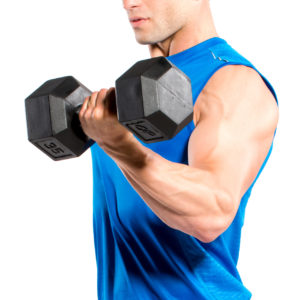 CAP RUBBER COATED HEX DUMBBELL 35 LB