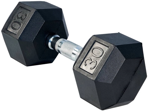 30LBS Rubber Dumbbell