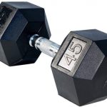 45LBS Rubber Dumbbell