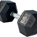 50LBS Rubber Dumbbell
