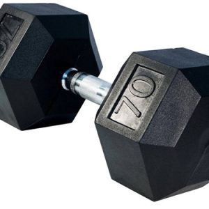 70LBS RUBBER DUMBBELL