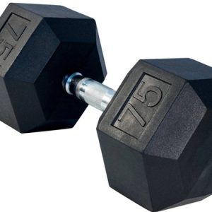 75LBS RUBBER DUMBBELL