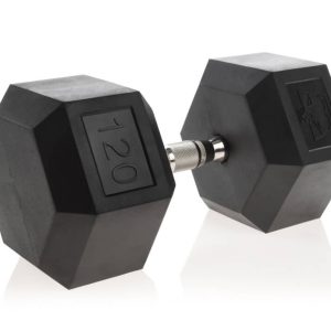 Urethane Hexagon DURA-BELL Dumbbells | 105-125LB | Pairs - Image 5