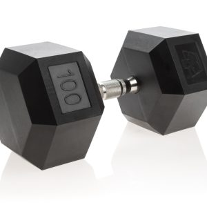 Urethane Hexagon DURA-BELL Dumbbells | 55-100LB | Pairs - Image 11