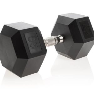 Urethane Hexagon DURA-BELL Dumbbells | 55-100LB | Pairs - Image 4