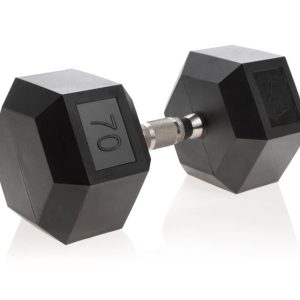 Urethane Hexagon DURA-BELL Dumbbells | 55-100LB | Pairs - Image 5
