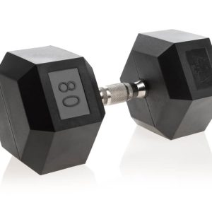 Urethane Hexagon DURA-BELL Dumbbells | 55-100LB | Pairs - Image 7