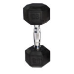 CAP RUBBER COATED HEX 20 LB DUMBBELL