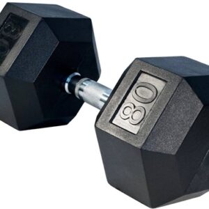 80LBS RUBBER DUMBBELL