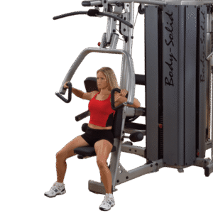 DUAL PRESS/LAT STATION-STATION, DGYM 210LB STACK