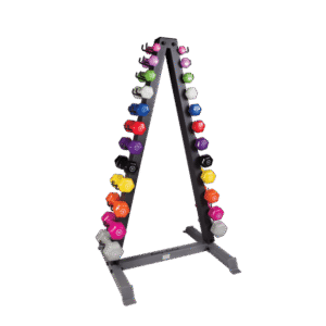 12 Pair Vinyl Rack with Rack, Includes GDR24 and pairs Vinyl Dumbbells 1-15lbs