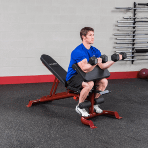 FLAT/INCLINE/DECLINE BENCH, RED FRAME - Image 10