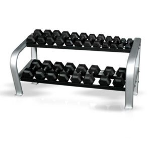 Inflight Fitness 65" Deluxe 2-Tier Hex DB Rack - Image 1