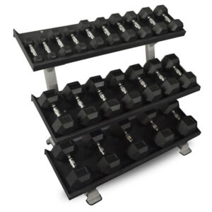 Inflight Fitness 54" 3-Tier DB Rack - Tray Style (54" Trays)