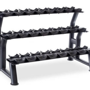 3-Tier Chrome Dumbbell Saddle Rack | 48" - Image 2