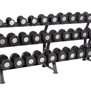 Hampton GEL-GRIP Urethane Dumbbells Black | Club Pack Set - Image 4