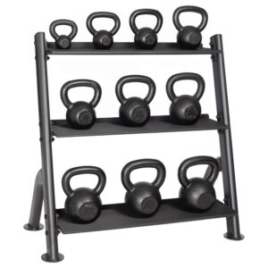 Hampton Club Pack: 10 Piece 5-50 lb. Black-Painted Kettlebell Set