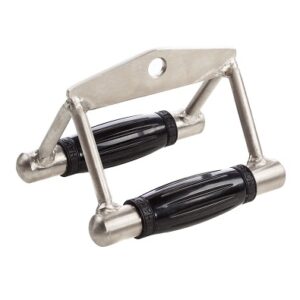 Seated Row/Chinning Chrome Bar | Urethane Ergonomic Grips | Revolving - Image 1