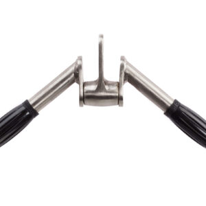 Triceps Full Extension Chrome Bar | Urethane Ergonomic Grips | Revolving - Image 1