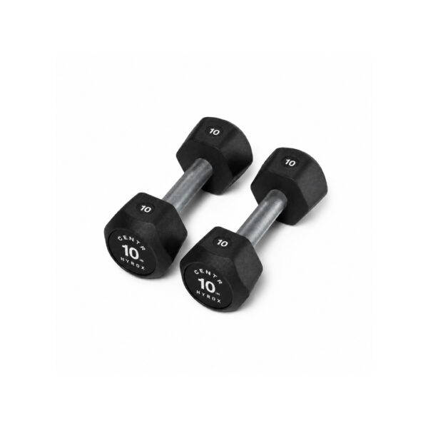 Centr x HYROX 10lbs rubber dumbbell for strength training and fitness workouts