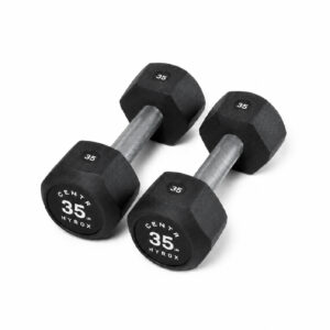 Centr x HYROX 35lbs rubber dumbbell for strength training and fitness workouts