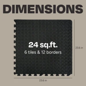Centr 6-Piece Premium Gym Interlocking Flooring Mats - 24 sq. ft. - Image 4