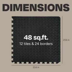 Centr 6-Piece Premium Gym Interlocking Flooring Mats - 24 sq. ft. - Image 5