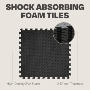 Centr 6-Piece Premium Gym Interlocking Flooring Mats - 24 sq. ft. - Image 3