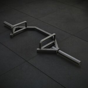Centr HYROX black chrome Olympic hex bar trap bar with knurled handles