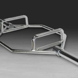 Centr HYROX chrome Olympic hex bar trap bar full silver finish