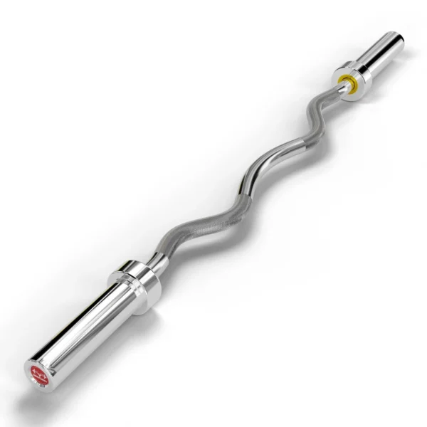 Chrome EZ curl bar 700 lb Olympic barbell angled grip gym