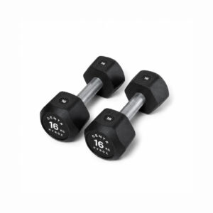 Centr x HYROX 16kg rubber dumbbell for strength training and fitness workouts