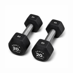 Centr x HYROX 20kg rubber dumbbell for strength training and fitness workouts