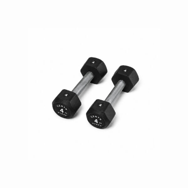 Centr x HYROX 4kg rubber dumbbell for strength training and fitness workouts
