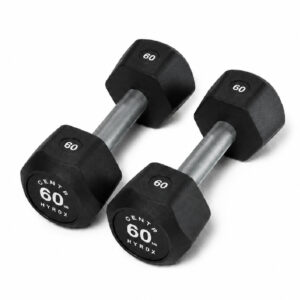 Centr x HYROX 60lbs rubber dumbbell for strength training and fitness workouts