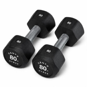 Centr x HYROX 80 rubber dumbbell for strength training and fitness workouts