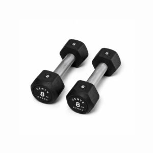 Centr x HYROX 8kg rubber dumbbell for strength training and fitness workouts