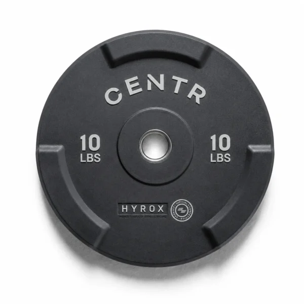 Centr x HYROX rubber interlocking bumper plate 10 lbs for strength training workout