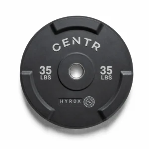 Centr x HYROX rubber interlocking bumper plate 35 lbs for gym strength training