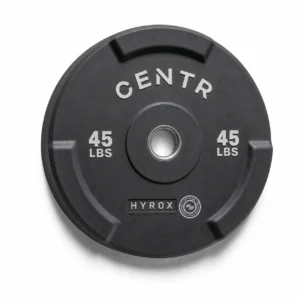 Centr x HYROX rubber interlocking bumper plate 45 lbs for heavy weightlifting training