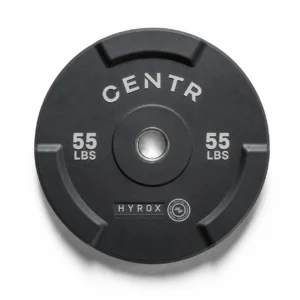 Centr x HYROX rubber interlocking bumper plate 55 lbs for beginner weight training