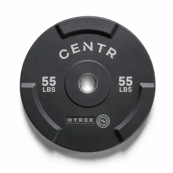 Centr x HYROX rubber interlocking bumper plate 55 lbs for beginner weight training