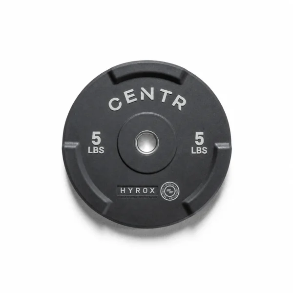 Centr x HYROX rubber interlocking bumper plate 5 lbs for beginner weight training