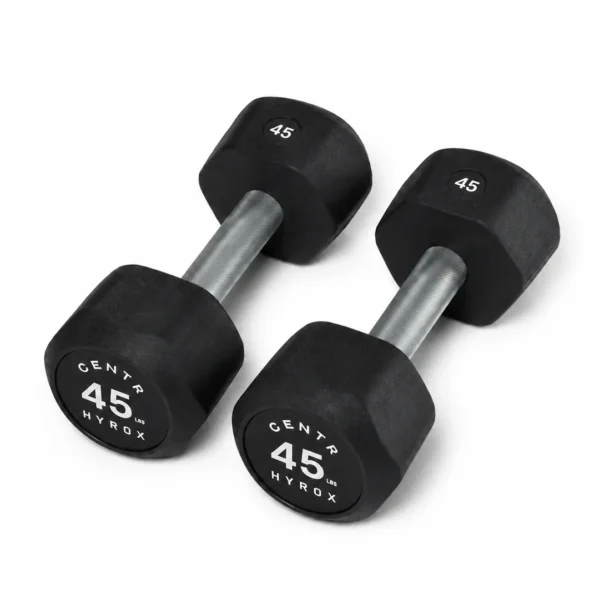 Centr x HYROX Perform Series 45LB Urethane Dumbbell for Strength Training