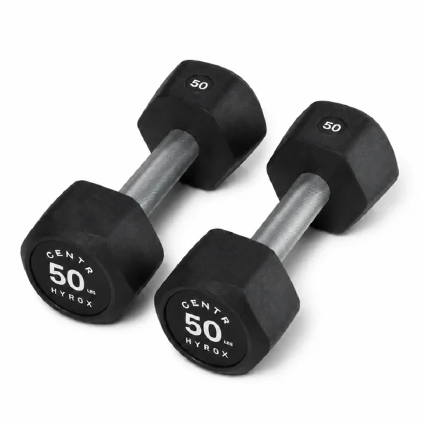 Centr x HYROX Perform Series 50LB Urethane Dumbbell for Strength Training