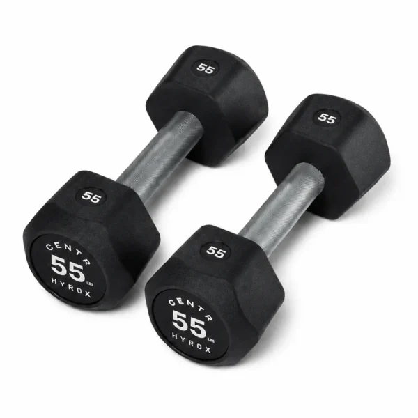 Centr x HYROX Perform Series 55LB Urethane Dumbbell for Strength Training